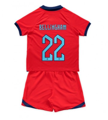 England Jude Bellingham #22 babykläder Bortatröja barn VM 2022 Korta ärmar (+ Korta byxor)